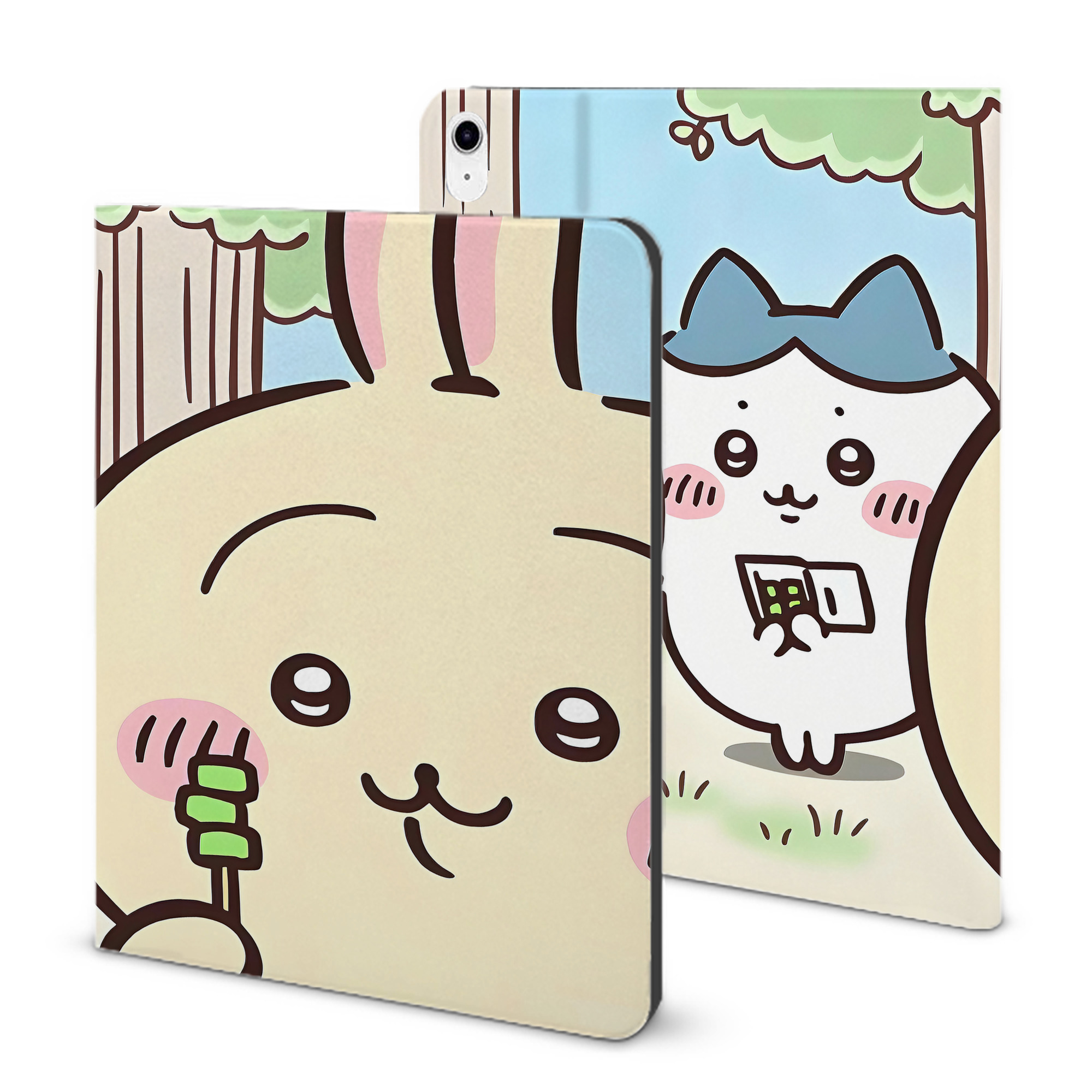 （画像用） ちいかわ Chii-kawa IPad ケース ブック型 PUレザー TPU 耐衝撃 軽量 薄型 ペン収納なし 全面保護 IPad 各モデル対応